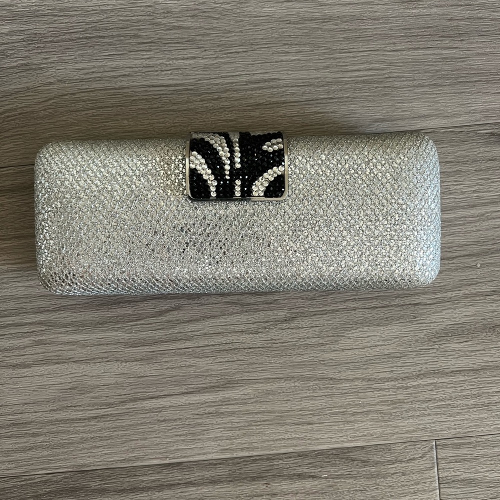 Black and silver clutch